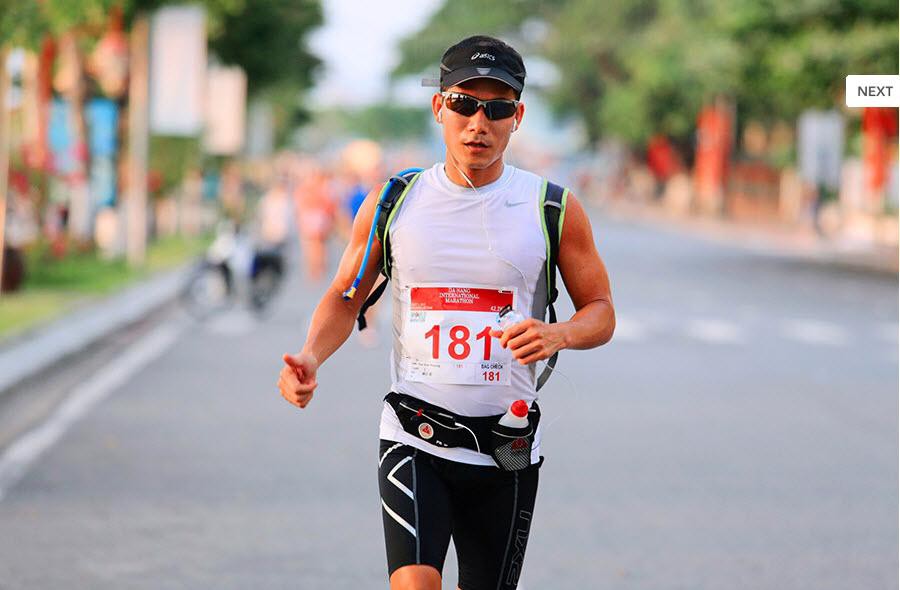 VĐV Trần Xuân Phương là người tham gia giải chạy DNIM từ mùa đầu tiên (2013)