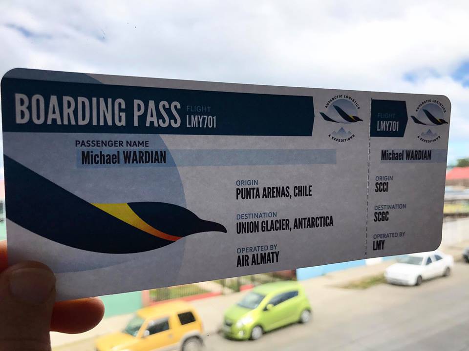 Tấm vé thông hành của Michael Wardian đi Nam Cực