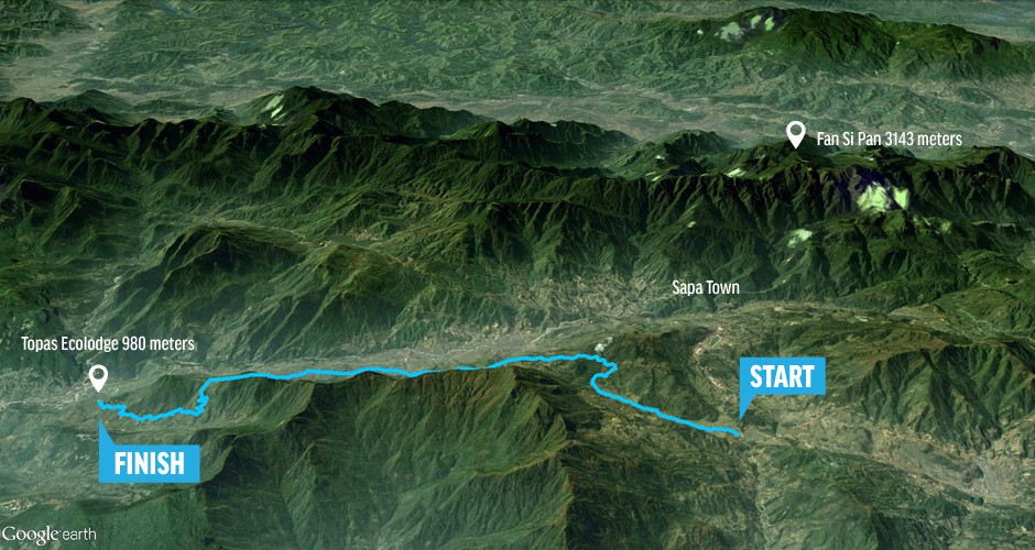 Sơ đồ đường chạy 21km Vietnam Mountain Marathon