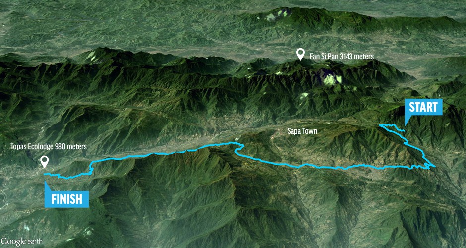 Sơ đồ đường chạy 42km Vietnam Mountain Marathon