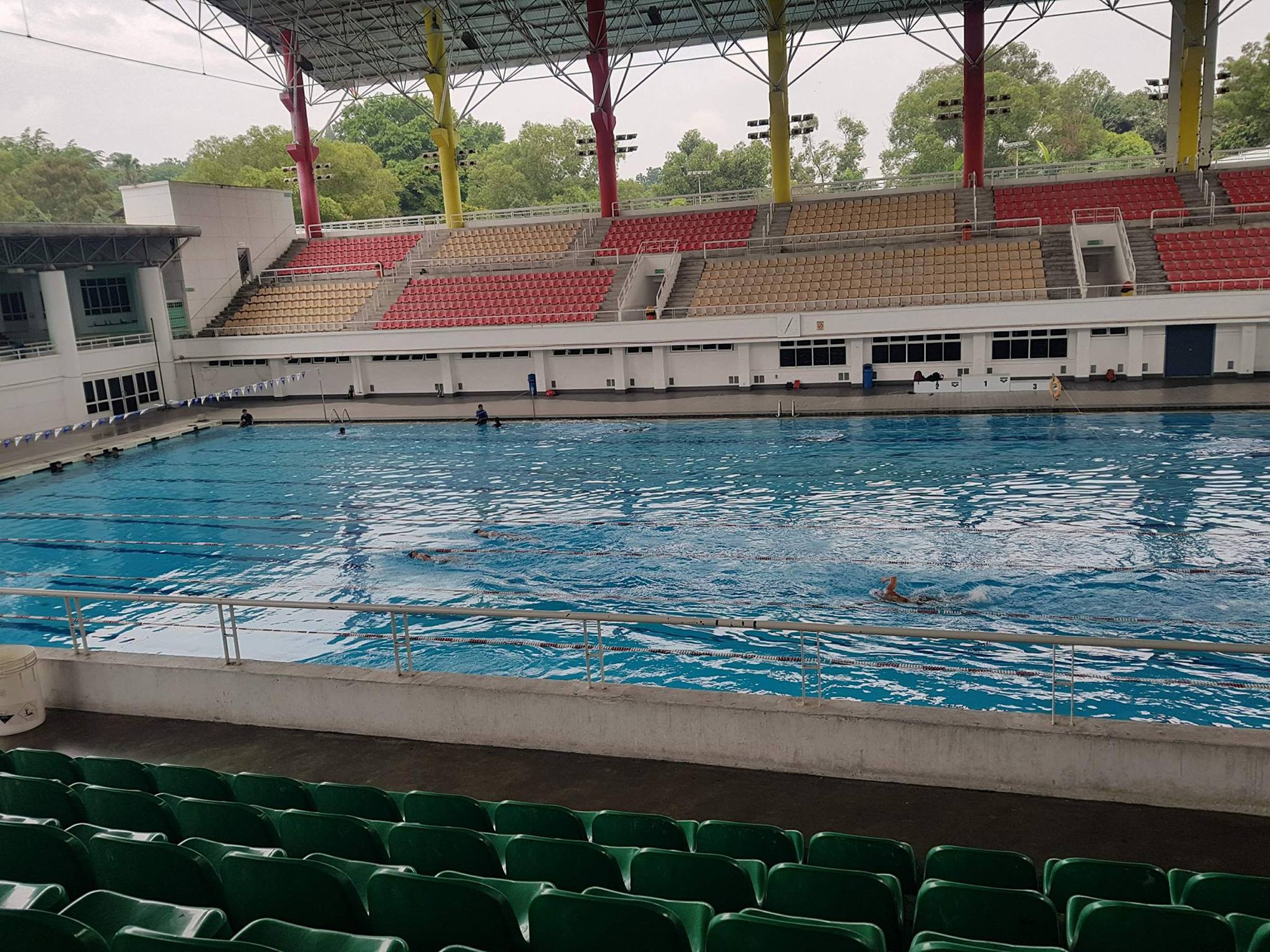 Hồ bơi nơi đội tuyển bơi VN tự liên hệ tập luyện