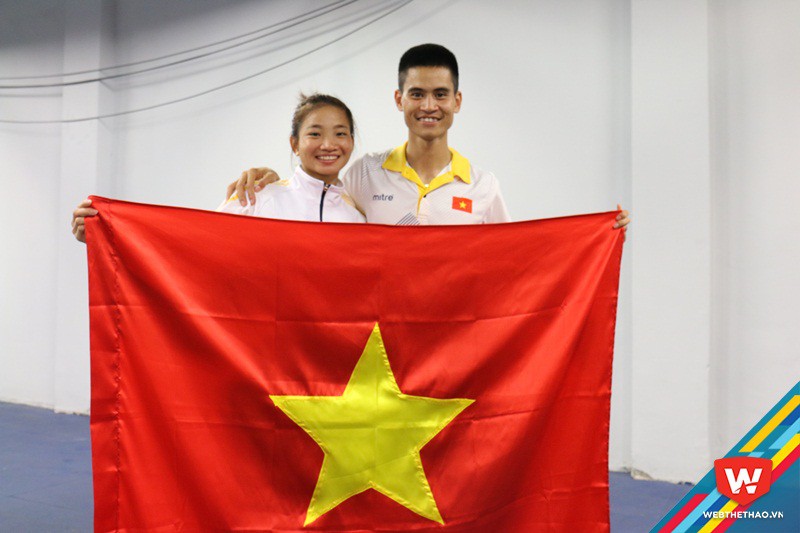 Nguyễn Thị Oanh và Dương Văn Thái, HCV 1500m nam, nữ SEA Games 2017