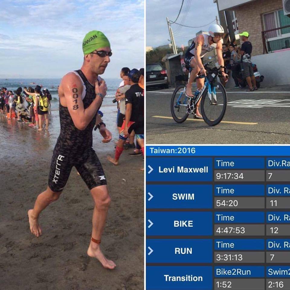 Levi Maxwell hạng 7 trong lần đầu tiên thi đấu Ironman với tư cách VĐV chuyên nghiệp. Ảnh: Levi Maxwell Instagram