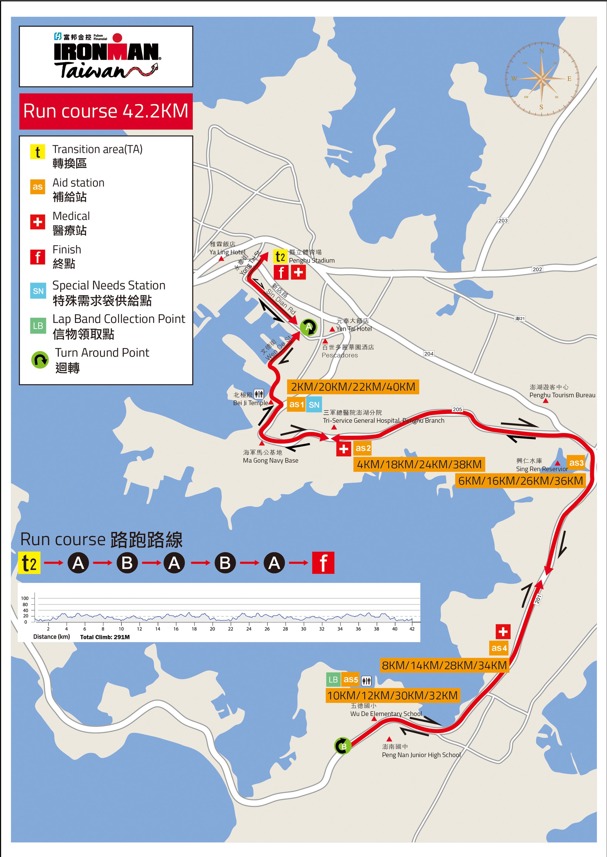 Đường đua môn chạy bộ Ironman Taiwan