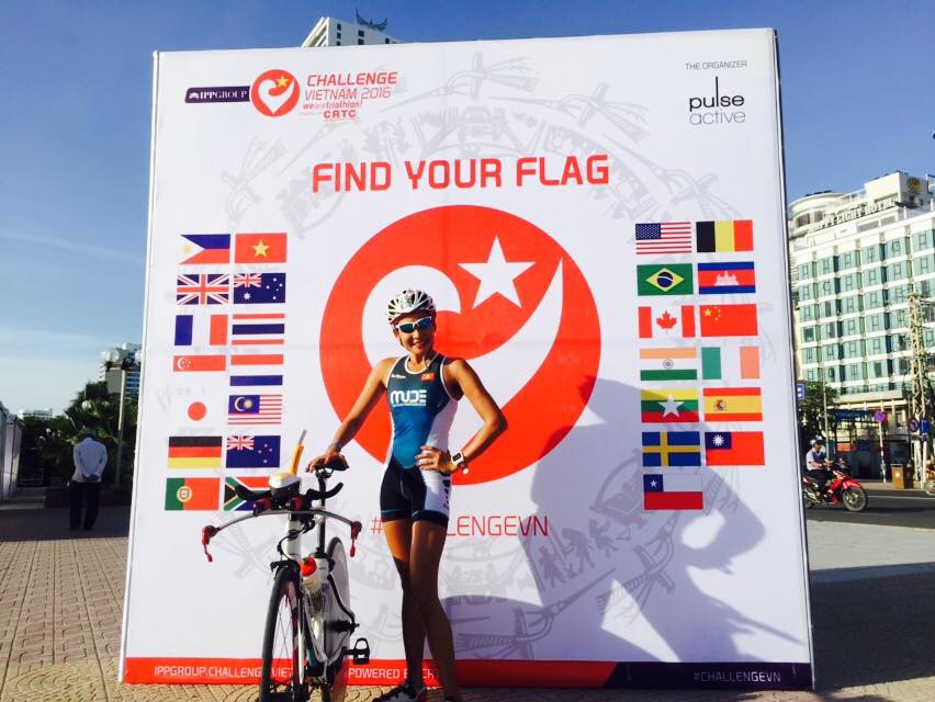 Nguyễn Thị Gia Huệ vừa trở về từ giải VĐTG Ironman 70.3 để tiếp tục tham gia giải Challenge ngay trên quê hương Nha Trang