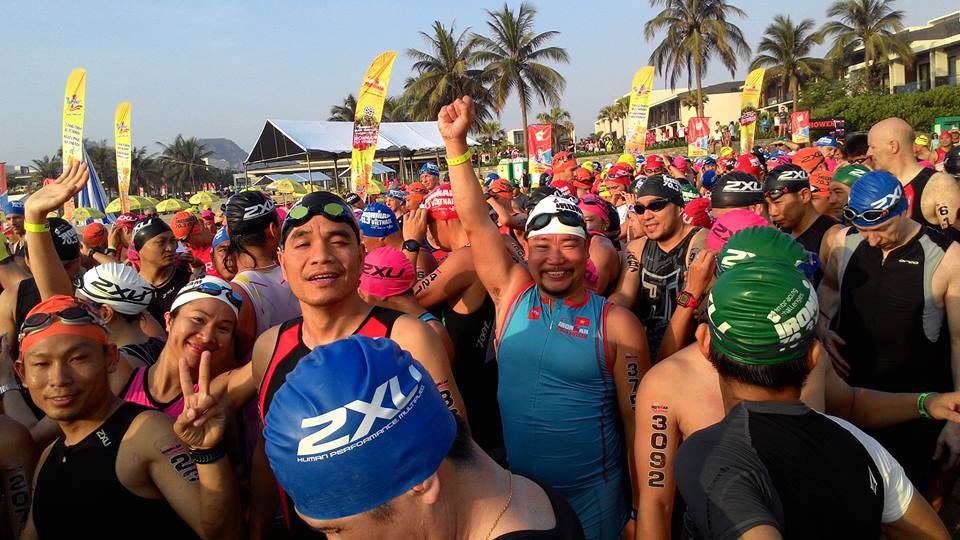 Anh Đặng Ngọc Lâm tại Ironman 70.3 Vietnam 2016. Ảnh: Thanh Phong