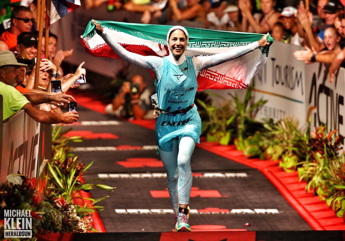 Shirin Gerami, nữ VĐV Iran đầu tiên hoàn thành Ironman Kona