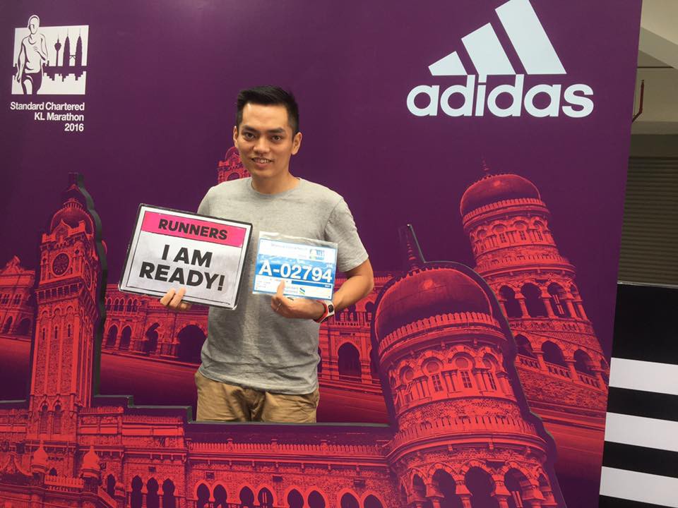 Tháng 8 năm ngoái, Ngọc Duy tham dự giải Marathon ở Malaysia 