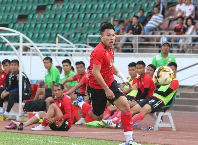 Hình ảnh Trần Phi Sơn đang là cầu thủ dẫn đầu danh sách ghi bàn của TP.HCM với 2 bàn thắng