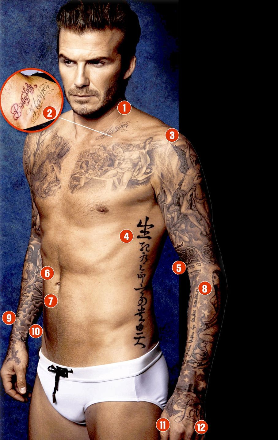 Beckham gây choáng khi tiết lộ số hình xăm trên cơ thể tha thu đầu tiên  lại không dành cho bà xã Victorica