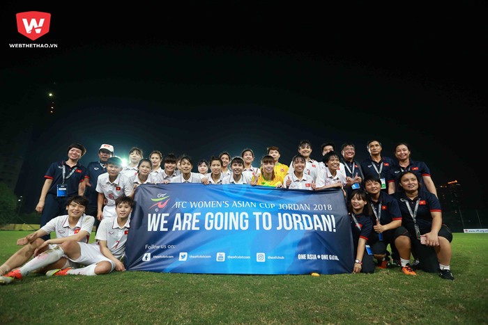 Đội tuyển nữ Việt Nam đã chính thức giành vé đến AFC Women's Asian Cup Jordan 2018 với thành tích thuyết phục với năm trận toàn thắng.
