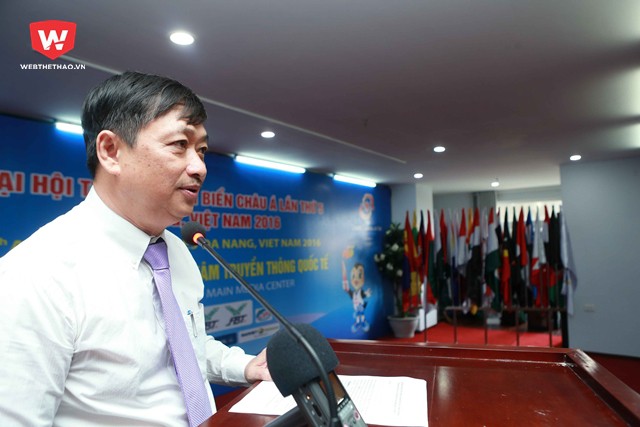 Ông Đặng Việt Dũng (Phó chut tịch UBND TP Đà Nẵng, Trưởng ban tổ chức ABG 5) tuyên bố chính thức khai trương trung tâm truyền thông quốc tế 