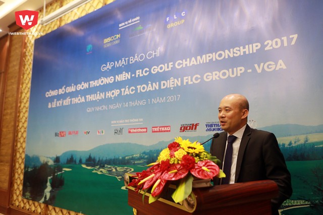 Ông Lưu Đức Quang (Tưởng Ban tổ chức giải) chia sẻ những thông xung quanh giải đấu.