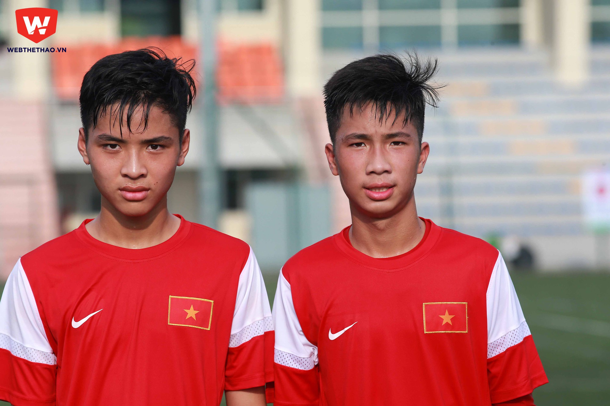 Bộ đôi chạy cánh Trọng - Tài, những cầu thủ trưởng thành từ phong trào bóng đá học đường do Yamaha tổ chức đang khoác áo U.14 Việt Nam.