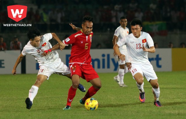 Hàng thủ ĐTVN có một trận đấu không thực sự tốt trước Myanmar.