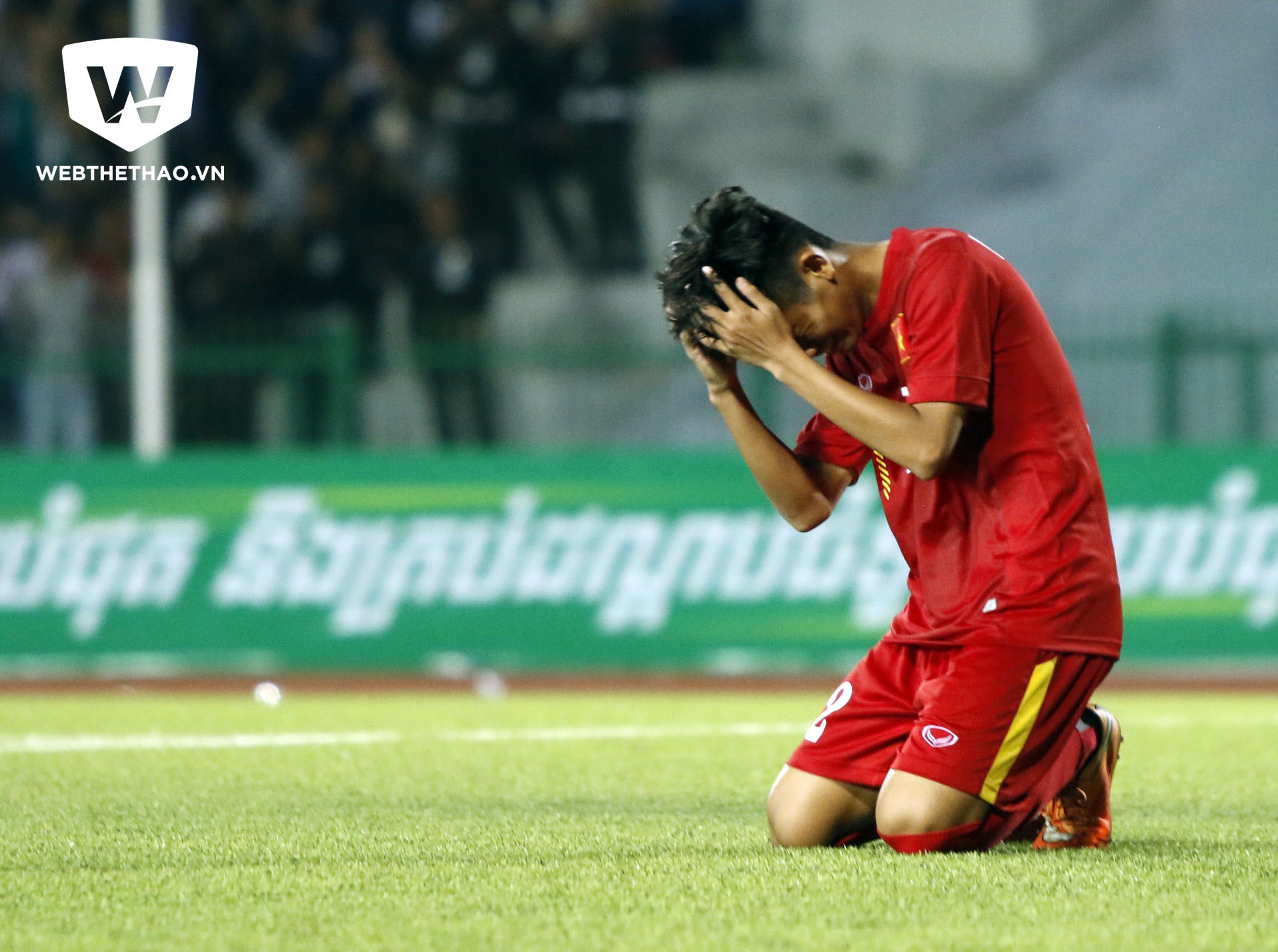 Xuân Kiên, người sút hỏng quả penalty thứ 3 của U.16 Việt Nam là cầu thủ của lò Viettel. Ảnh: Anh Khoa