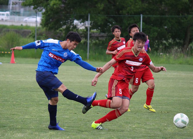 Công Phượng đã có bàn thắng đầu tiên trên đất Nhật. Ảnh: Mito Hollyhock FC