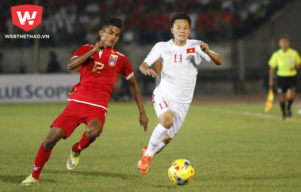 Thành Lương chỉ có duy nhất 1 trận được đá chính tại AFF Cup 2016. Ảnh: Anh Khoa.