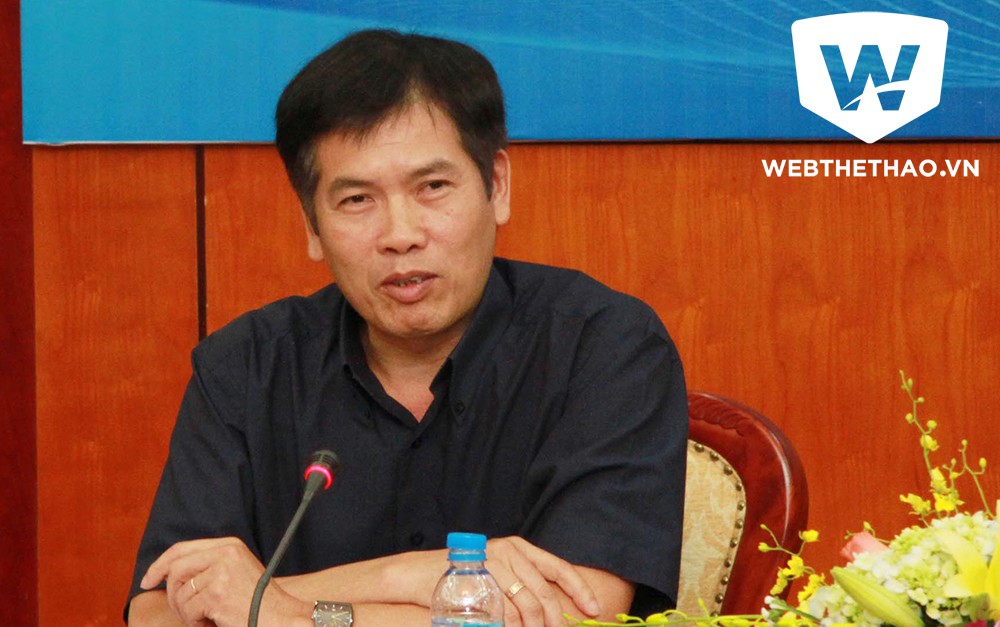 Phó Tổng cục trưởng Tổng cục TDTT Trần Đức Phấn chia sẻ tại buổi họp báo.