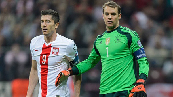 Cuộc đối đầu giữa Lewandowski và Neuer là tâm điểm trận Đức gặp Ba Lan.