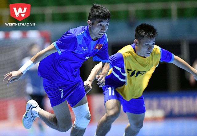 Tiền đạo Phùng Trọng Luân (7) bình phục chấn thương hoàn toàn ngay trước ngày khai mạc VCK FIFA futsal World Cup.