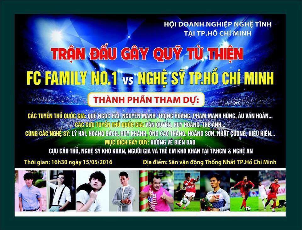 Sao xứ Nghệ đá bóng gây quỹ từ thiện ở TP.Hồ Chí Minh