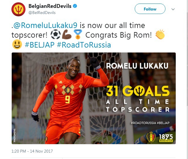 Lý do Lukaku không được FIFA công nhận là cầu thủ ghi bàn nhiều nhất lịch sử ĐT Bỉ