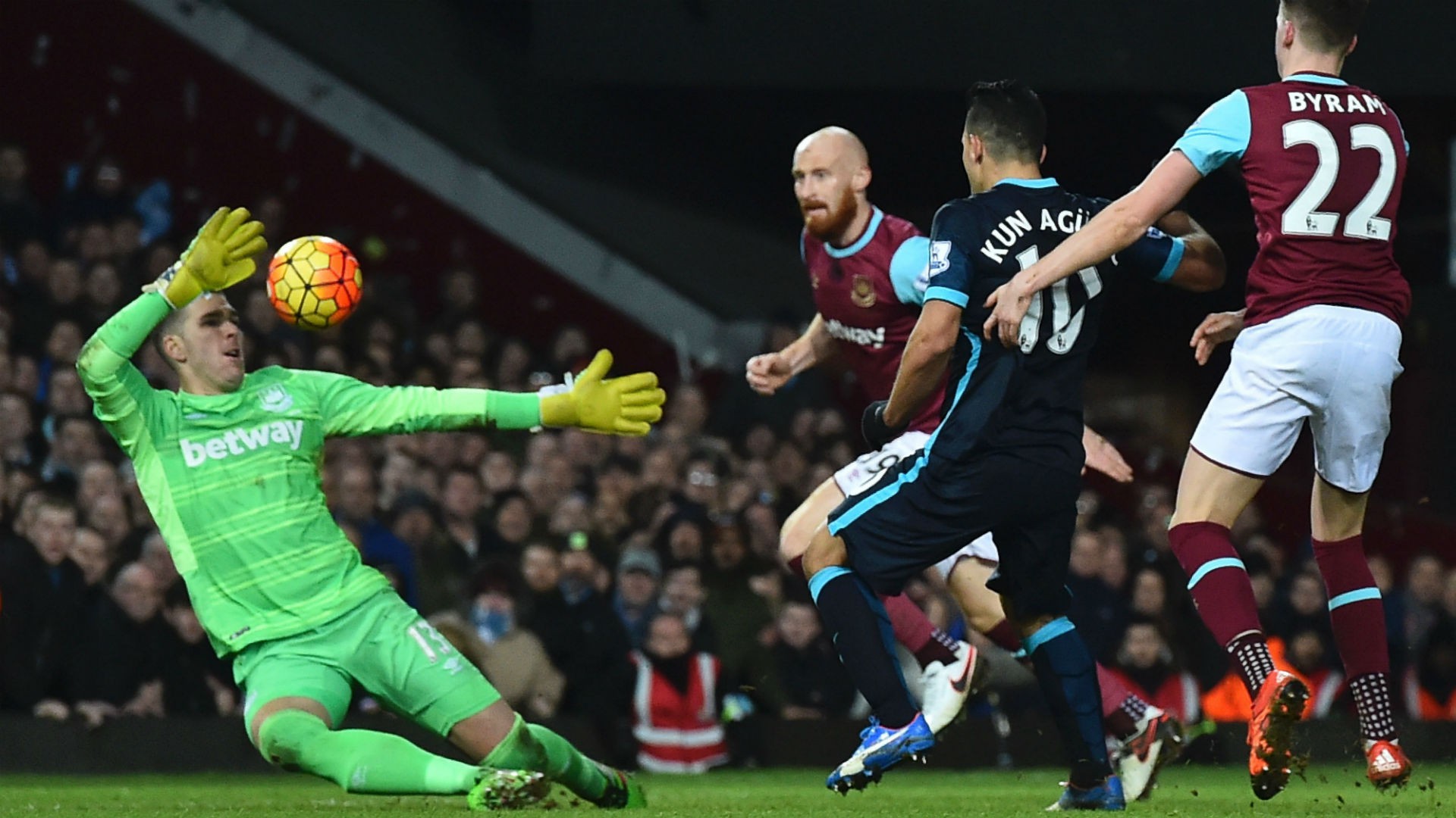 West Ham 2-2 Man City: Aguero giúp The Citizens ngược dòng giành 1 điểm