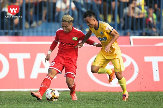 Phi Sơn đã có 6 bàn thắng và 6 kiến tạo tại V.League 2017. Ảnh: Hải Đăng.
