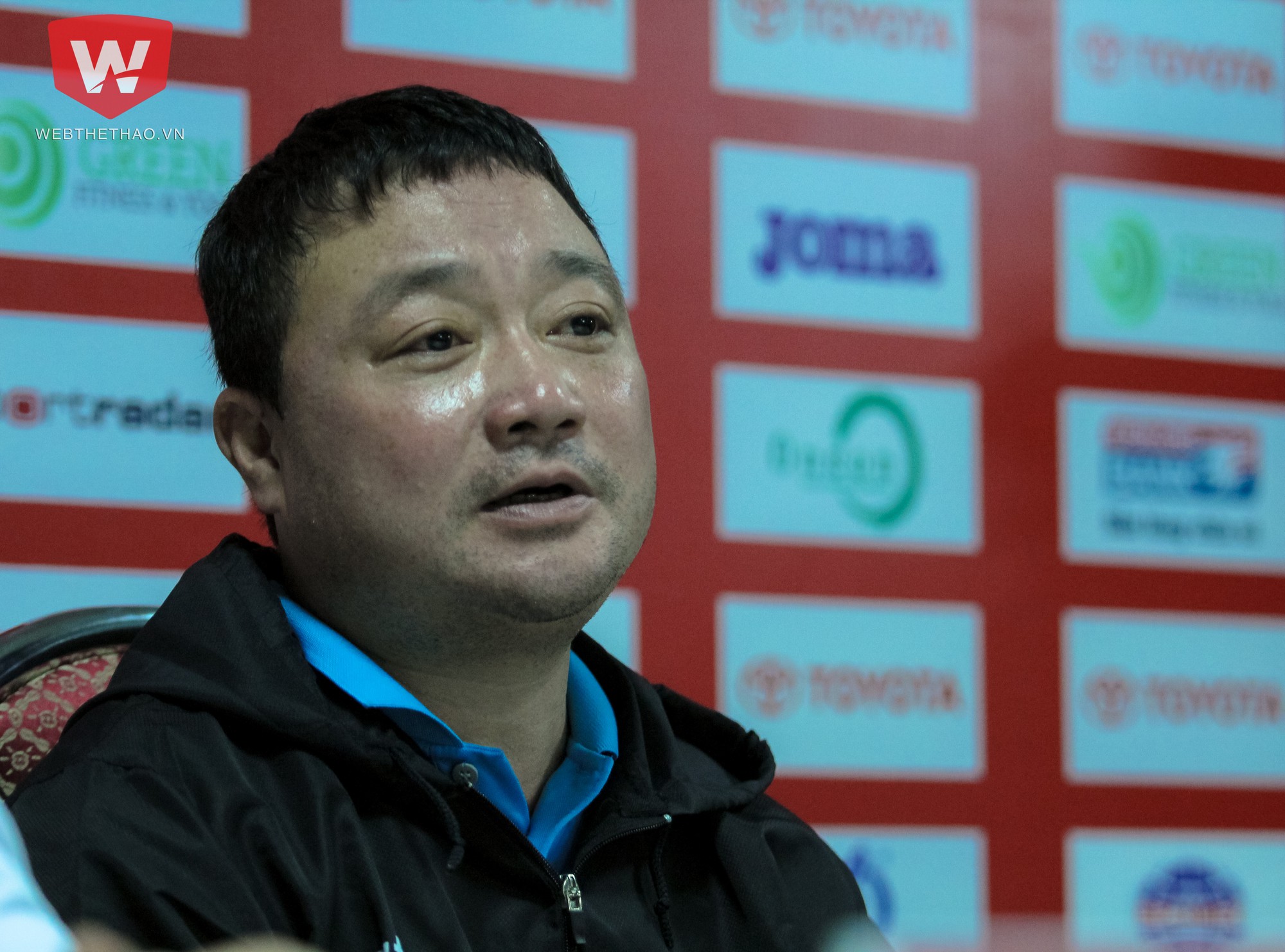 HLV Trương Việt Hoàng vẫn tự tin về khả năng giành huy chương của Hải Phòng tại V-League năm nay. Ảnh: Trung Thu.