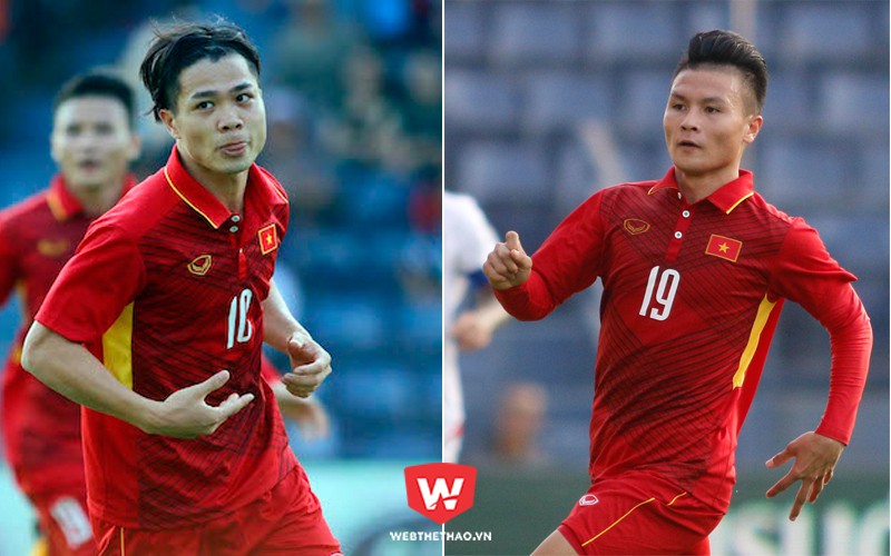 Công Phượng và Quang Hải vẫn là 2 nhân tố chủ chốt trên hàng công của U23 Việt Nam. Hình ảnh: Trung Thu.
