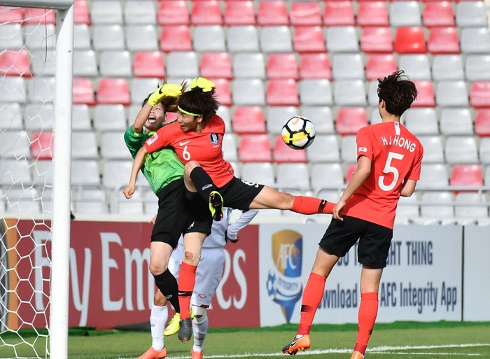 Đội tuyển nữ Việt Nam phải nhận 16 bàn thua trước 3 đối thủ rất mạnh tại châu lục. Hình ảnh: AFC.
