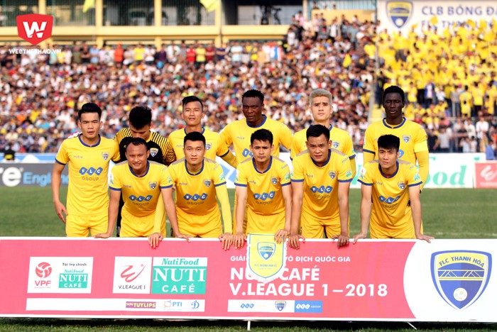 FLC Thanh Hóa là đội bóng có lực lượng dày dạn nhất V.League ở thời điểm hiện tại. Hình ảnh: Trung Thu.