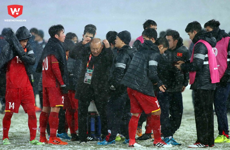 Sau U23 châu Á, HLV Park Hang Seo sẽ tiếp tục cùng bóng đá Việt Nam tiến tới ASIAD và AFF Cup. Hình ảnh: Anh Khoa.