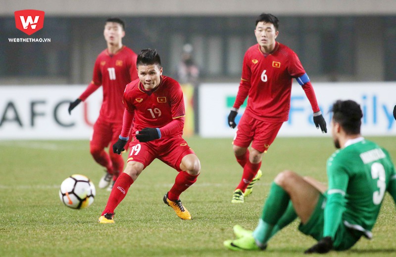 Quang Hải đã có 4 bàn thắng ở VCK U23 châu Á 2018. Hình ảnh: Anh Khoa. 