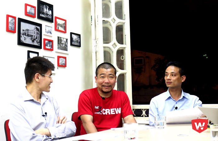 Bác sỹ Đinh Linh, Ironman Đặng Ngọc Lâm và bác sỹ Nguyễn Trọng Thủy (từ trái sang phải). Hình ảnh: Trung Thu.
