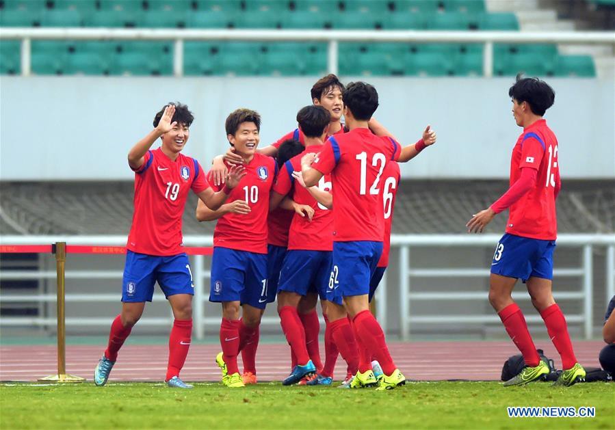Đội tuyển U23 Hàn Quốc đang chịu áp lực từ thành tích mà Liên đoàn bóng đá Hàn Quốc yêu cầu. Hình ảnh: News.cn.