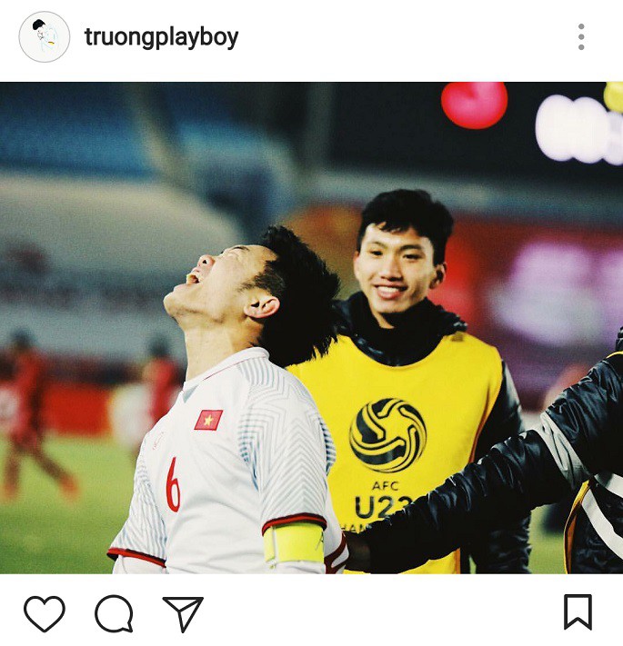 Instagram tiền vệ Lương Xuân Trường.