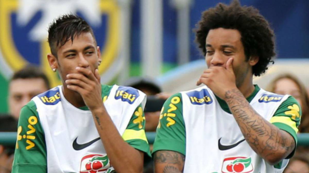 Hình ảnh: Marcelo và Neymar rất thân thiết