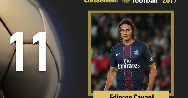 Cavani có thứ hạng khá tốt