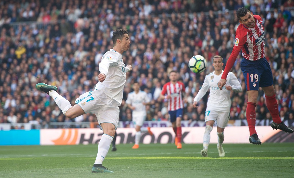 Hình ảnh: Ronaldo vừa ghi bàn trước Atletico