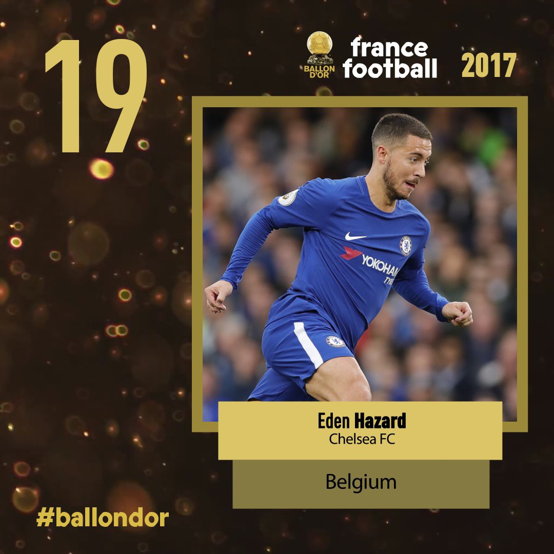 Hazard đứng thứ 19