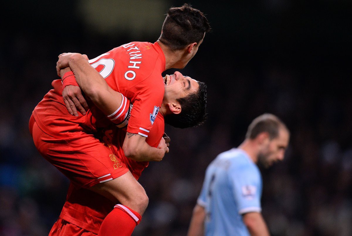 Hình ảnh: Suarez cũng kiến tạo cho Coutinho ghi bàn ở Liverpool cách đây 5 năm