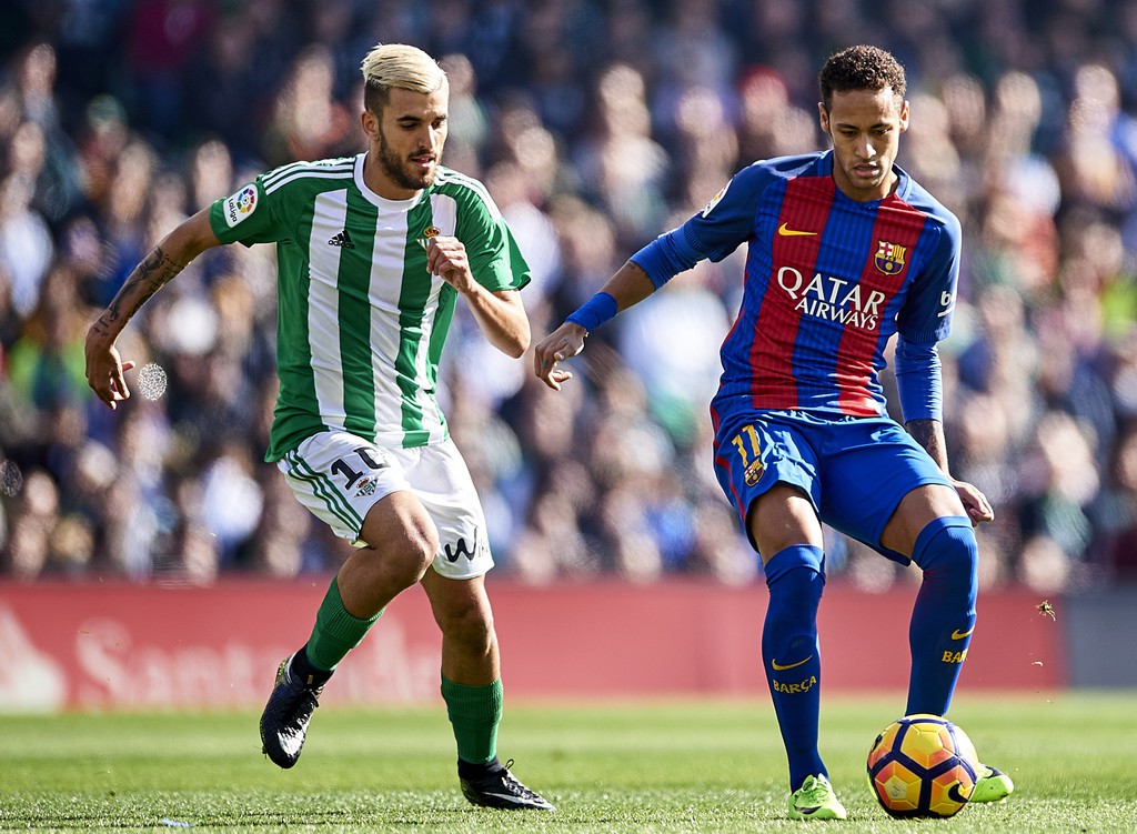 Giống như đàn em Ceballos (trái), Neymar từng là mục tiêu cạnh tranh giữa Real và Barca