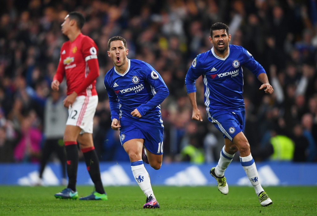 Hazard hai lần gieo sầu cho Man Utd ở mùa này