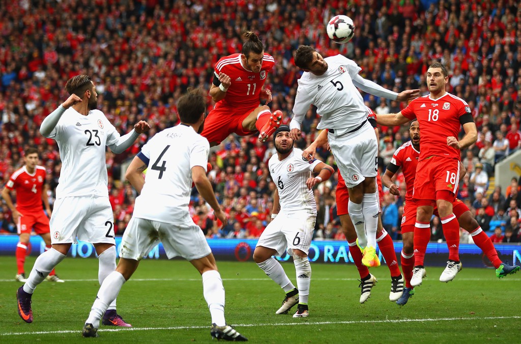 Gareth Bale đánh đầu mở tỷ số cho xứ Wales trước Georgia tại vòng loại World Cup 2018