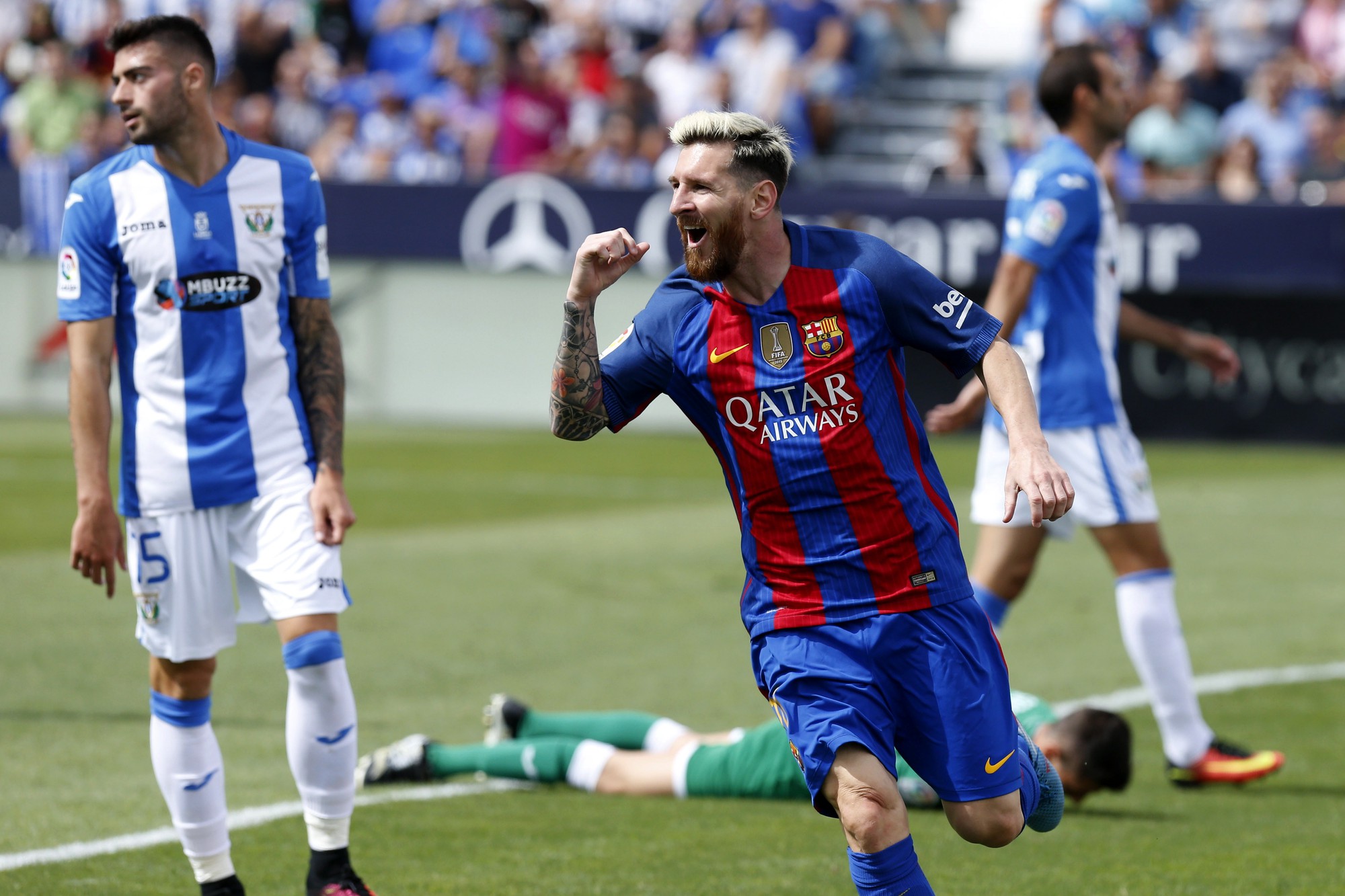 Messi đã ghi 8 trong 17 bàn thắng của MSN từ đầu mùa