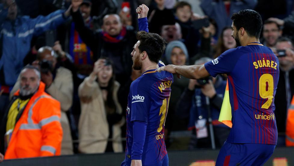 Hình ảnh: Messi và Suarez ghi bàn cùng nhau trong 5 vòng liên tiếp tại Liga