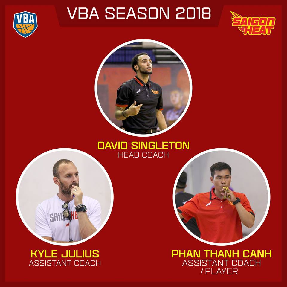 Saigon Heat công bố dàn HLV tại VBA 2018.