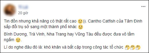 Thông tin về việc thay đổi thành phố của Cantho Catfish gây xôn xao mạng xã hội.